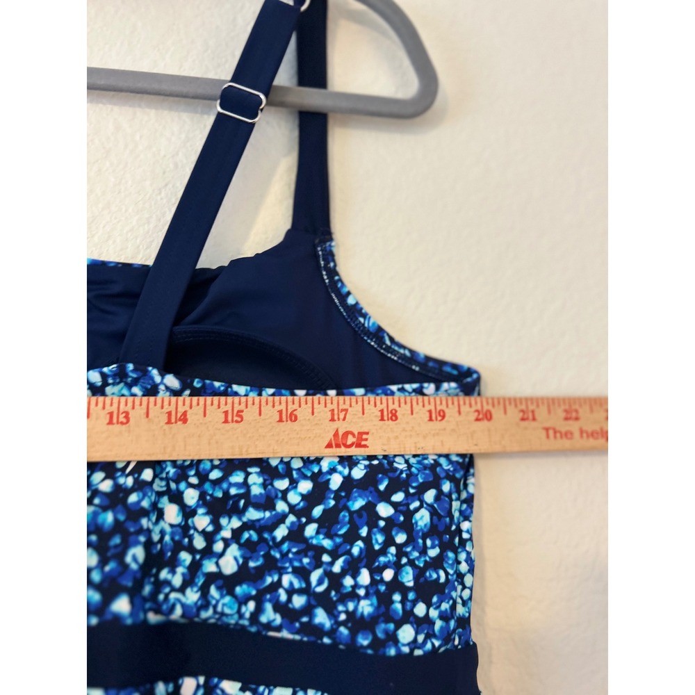 NWT Lands' End Zip Front Swim Dress Turquoise Resortwear Vacation SZ XXL - Picture 7 of 7